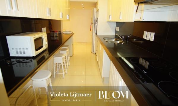 Cómodo apartamento de 3 Dormitorios y Dep. Primera línea, El Torreón, Punta del Este.